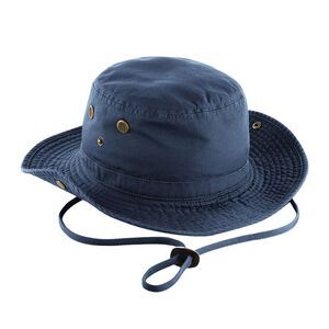 Beechfield Unisex Adult Outback Leather Lined Panama Hat / Navy